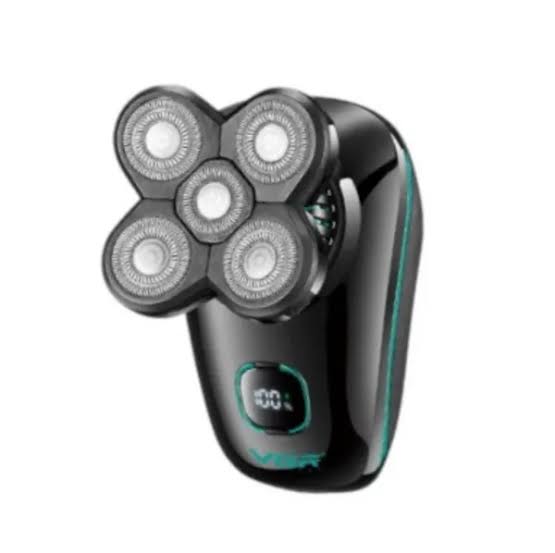 ماشین اصلاح موی سر و صورت شارژی وی جی ار مدل V-304 با سیستم برش شناور 5 بعدی، تیغه استیل ضد زنگ، باتری لیتیومی 600 میلی‌آمپر ساعت، شارژ سریع USB، نمایشگر LED میزان شارژ، ضد آب IPX6، قابل استفاده خشک و مرطوب